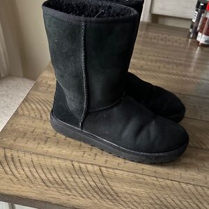 Black Suede Winter Boots